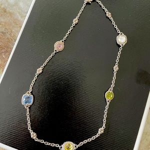 Station Necklace - with Semi precious Stones